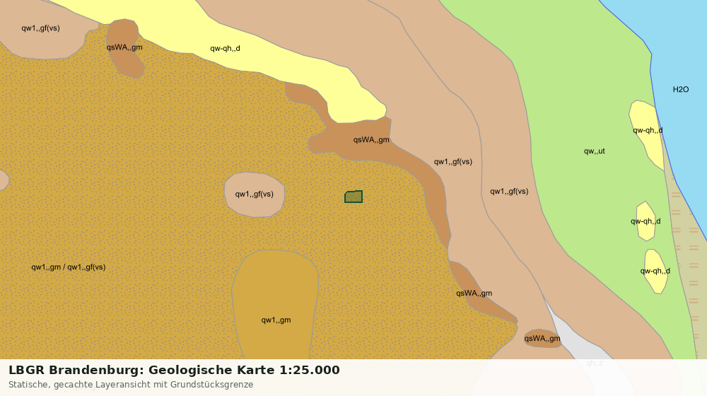 Statische Kartenansicht: LBGR Brandenburg: Geologische Karte 1:25.000