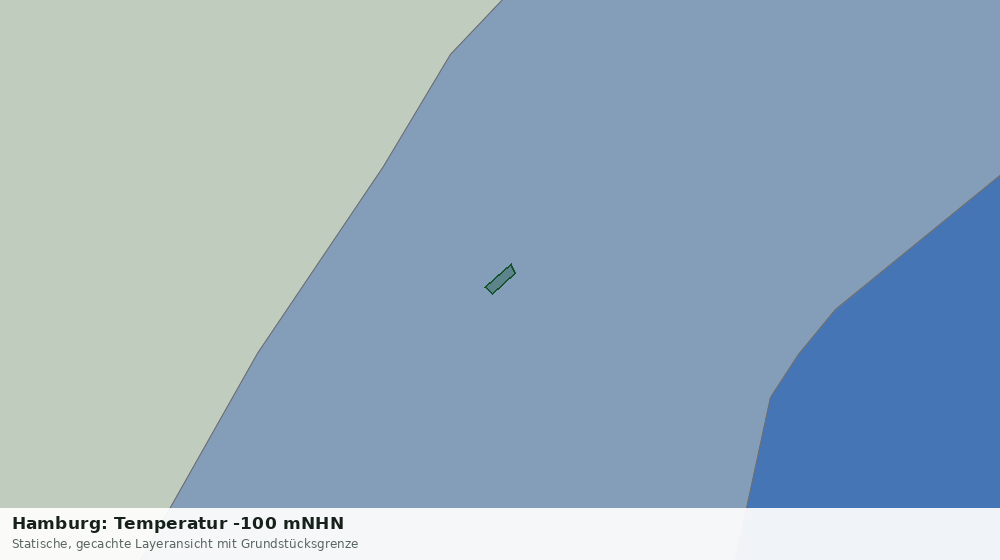 Statische Kartenansicht: Hamburg: Temperatur -100 mNHN