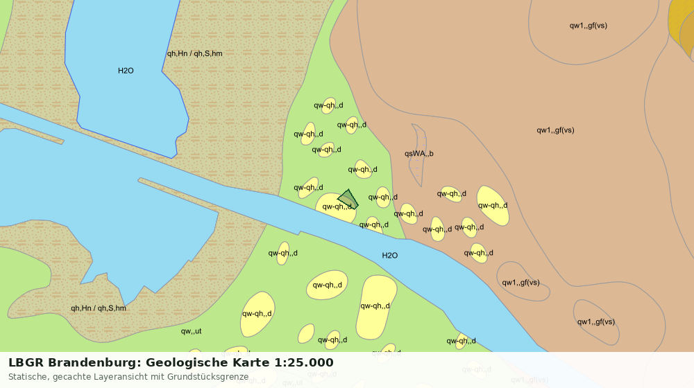 Statische Kartenansicht: LBGR Brandenburg: Geologische Karte 1:25.000