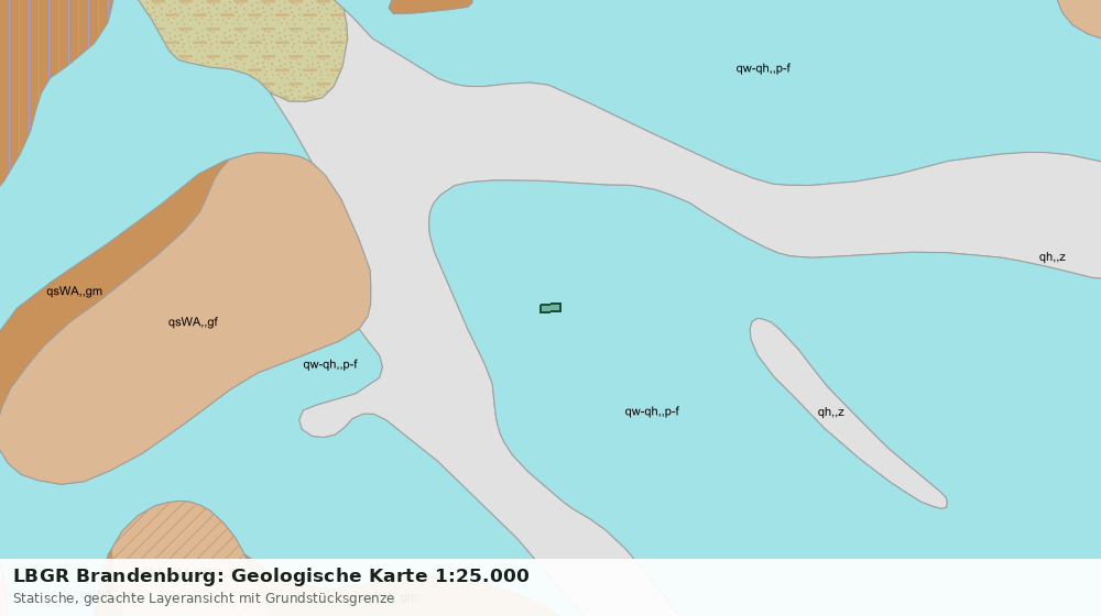 Statische Kartenansicht: LBGR Brandenburg: Geologische Karte 1:25.000