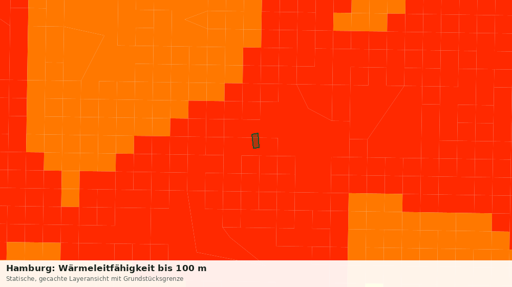 Statische Kartenansicht: Hamburg: Wärmeleitfähigkeit bis 100 m