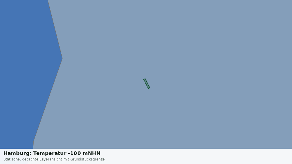 Statische Kartenansicht: Hamburg: Temperatur -100 mNHN