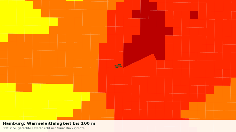 Statische Kartenansicht: Hamburg: Wärmeleitfähigkeit bis 100 m