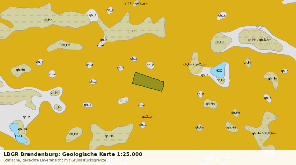 Statische Kartenansicht: LBGR Brandenburg: Geologische Karte 1:25.000