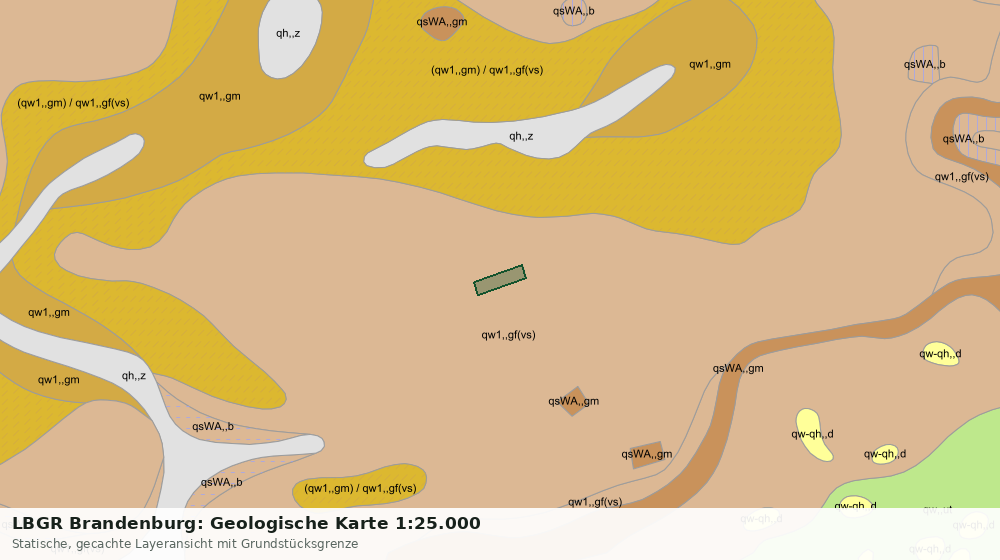 Statische Kartenansicht: LBGR Brandenburg: Geologische Karte 1:25.000