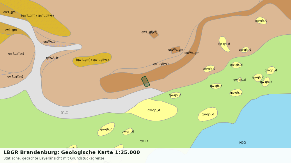 Statische Kartenansicht: LBGR Brandenburg: Geologische Karte 1:25.000