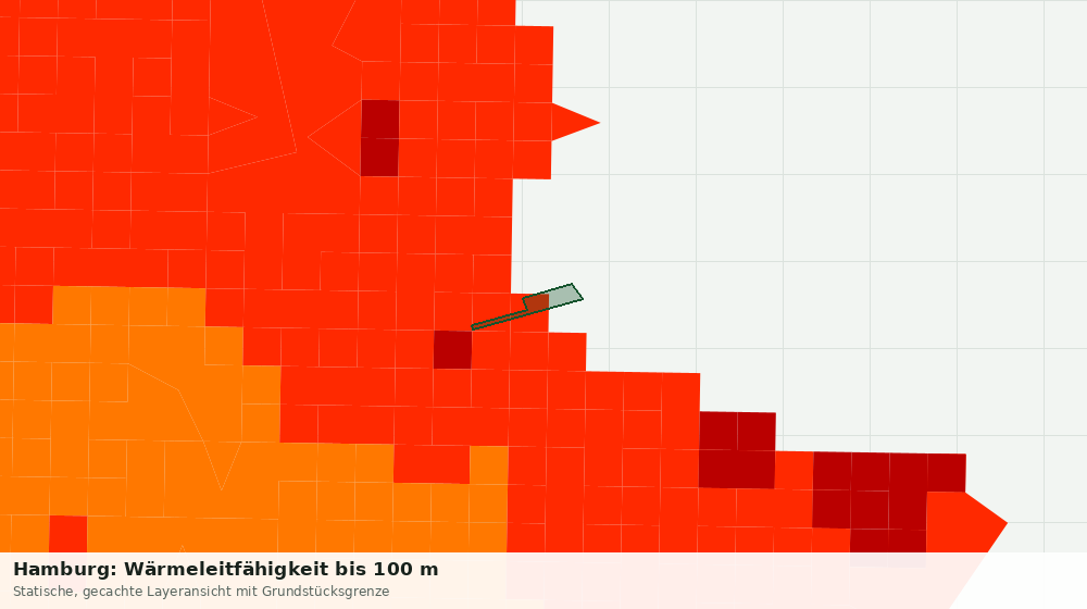 Statische Kartenansicht: Hamburg: Wärmeleitfähigkeit bis 100 m