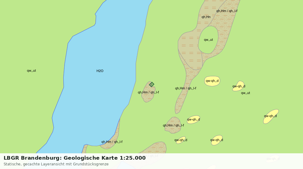 Statische Kartenansicht: LBGR Brandenburg: Geologische Karte 1:25.000