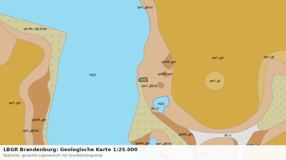 Statische Kartenansicht: LBGR Brandenburg: Geologische Karte 1:25.000