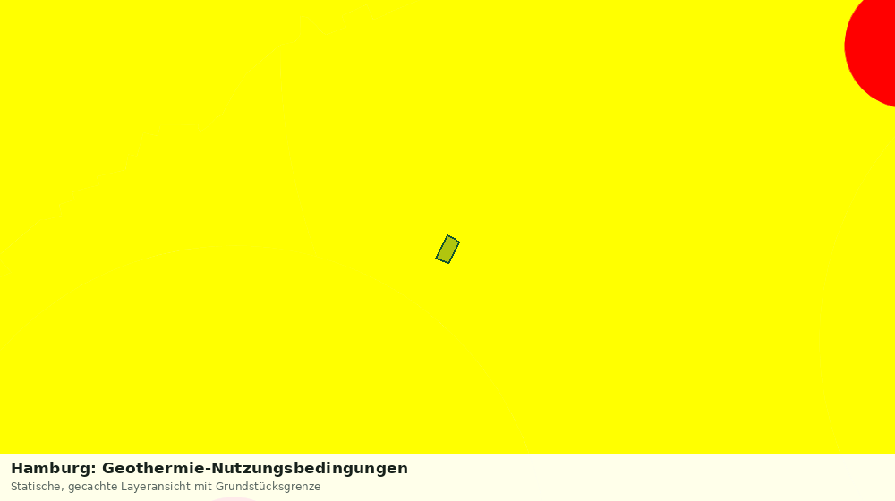 Statische Kartenansicht: Hamburg: Geothermie-Nutzungsbedingungen