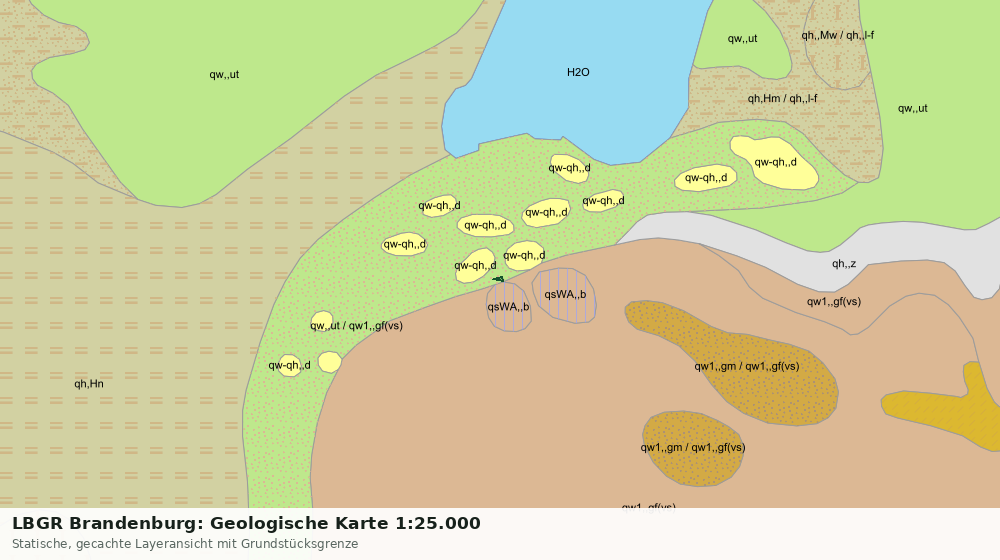 Statische Kartenansicht: LBGR Brandenburg: Geologische Karte 1:25.000