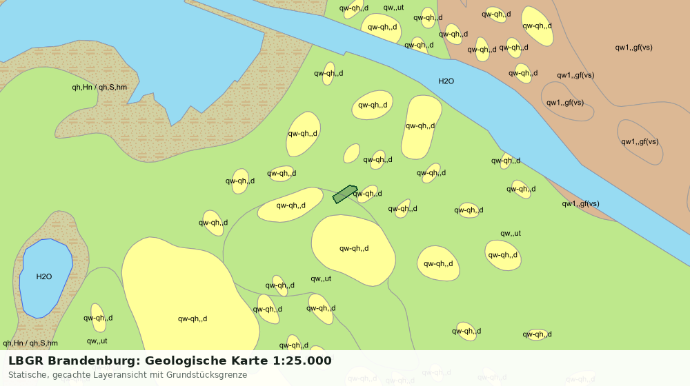 Statische Kartenansicht: LBGR Brandenburg: Geologische Karte 1:25.000