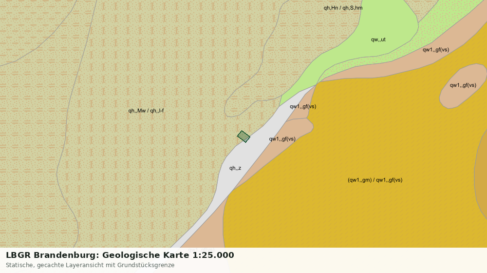 Statische Kartenansicht: LBGR Brandenburg: Geologische Karte 1:25.000