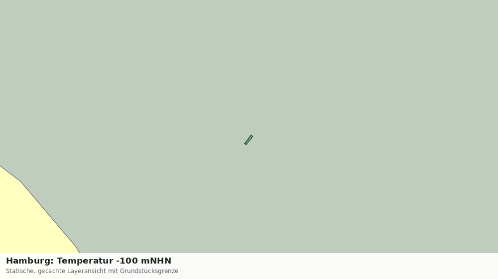 Statische Kartenansicht: Hamburg: Temperatur -100 mNHN