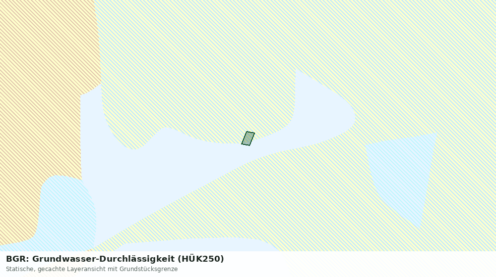 Statische Kartenansicht: BGR: Grundwasser-Durchlässigkeit (HÜK250)