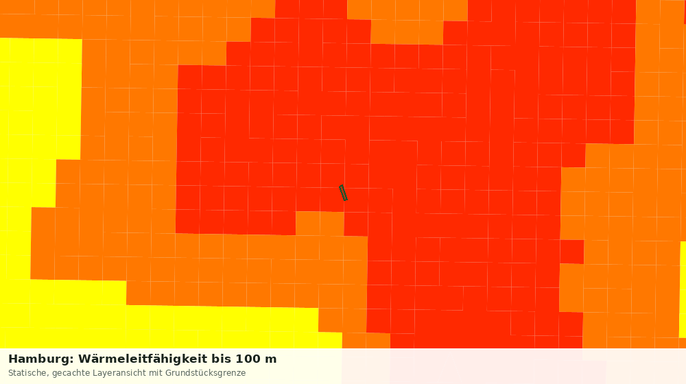 Statische Kartenansicht: Hamburg: Wärmeleitfähigkeit bis 100 m