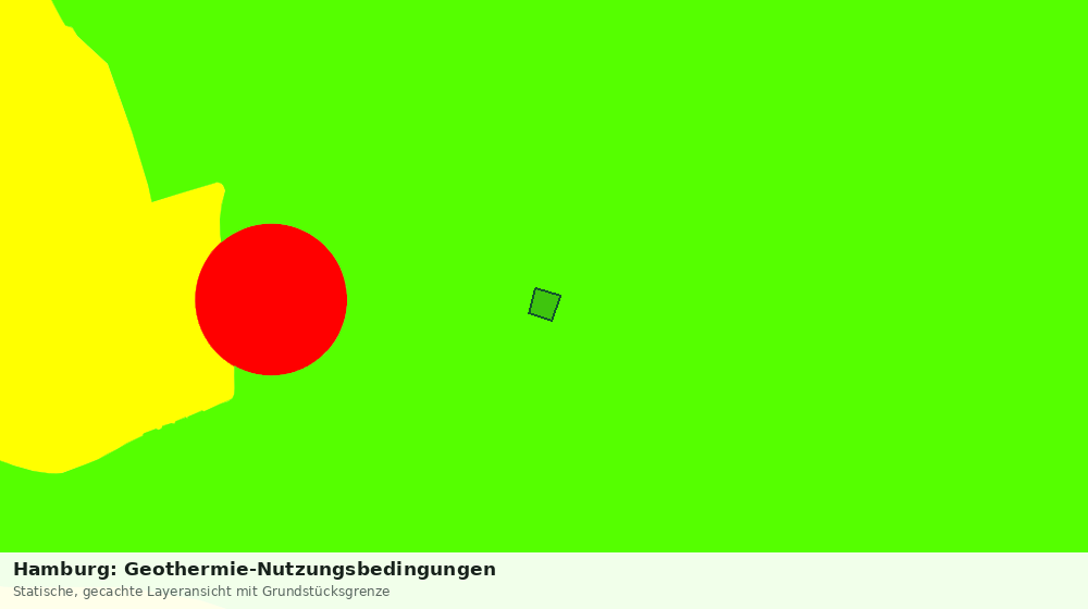 Statische Kartenansicht: Hamburg: Geothermie-Nutzungsbedingungen