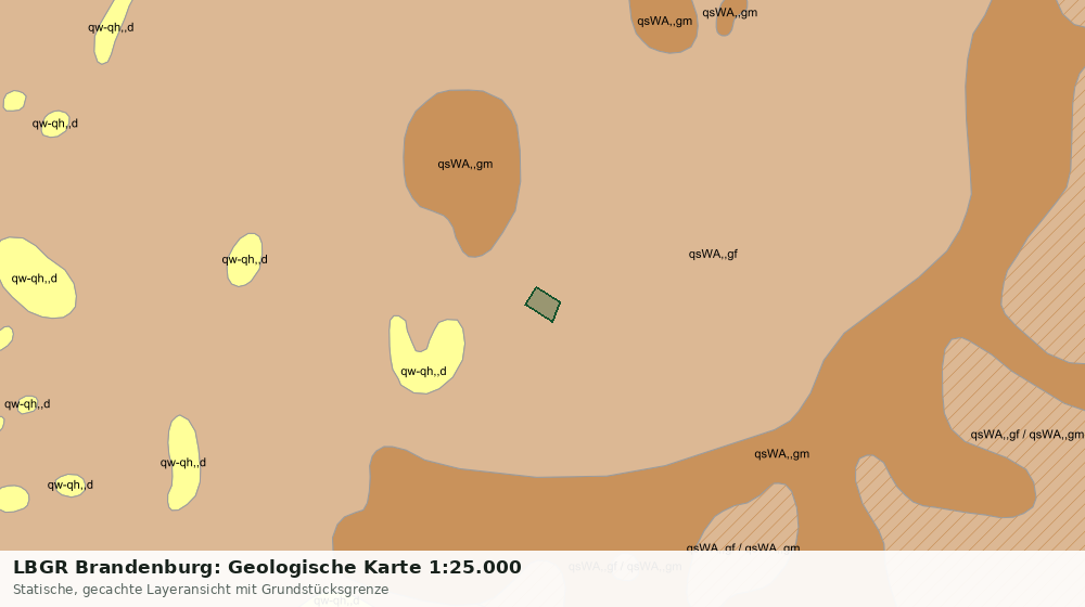 Statische Kartenansicht: LBGR Brandenburg: Geologische Karte 1:25.000