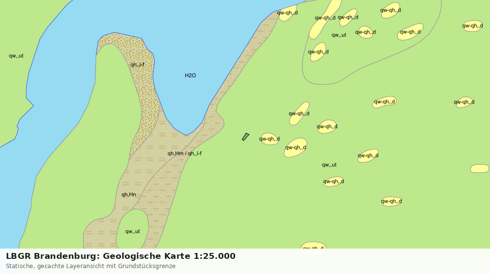 Statische Kartenansicht: LBGR Brandenburg: Geologische Karte 1:25.000