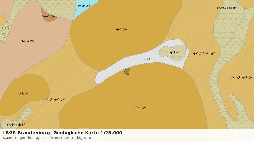 Statische Kartenansicht: LBGR Brandenburg: Geologische Karte 1:25.000