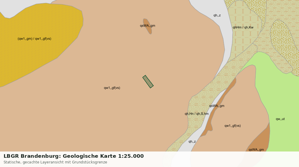 Statische Kartenansicht: LBGR Brandenburg: Geologische Karte 1:25.000