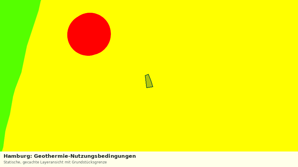 Statische Kartenansicht: Hamburg: Geothermie-Nutzungsbedingungen