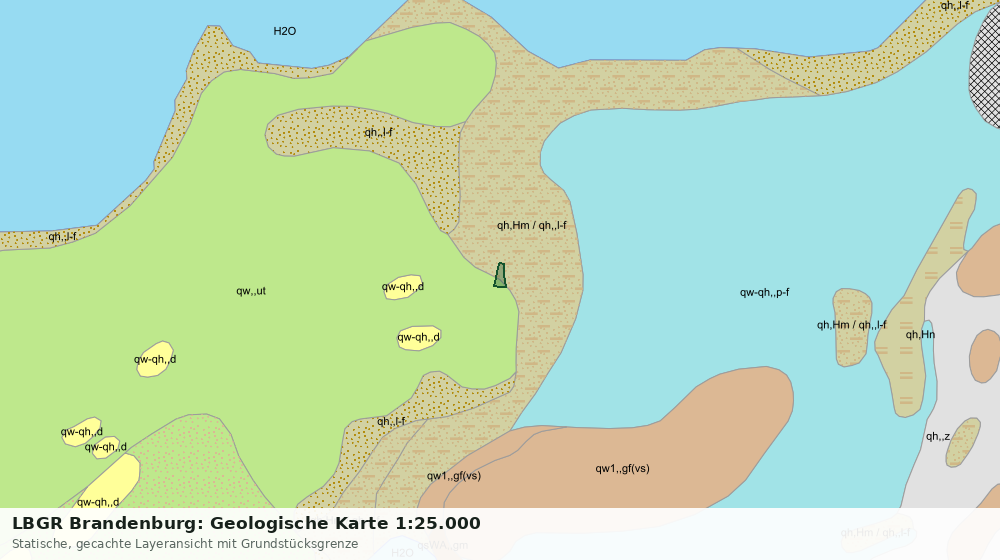 Statische Kartenansicht: LBGR Brandenburg: Geologische Karte 1:25.000