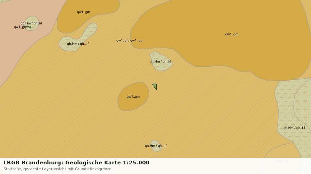 Statische Kartenansicht: LBGR Brandenburg: Geologische Karte 1:25.000