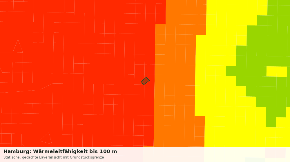 Statische Kartenansicht: Hamburg: Wärmeleitfähigkeit bis 100 m