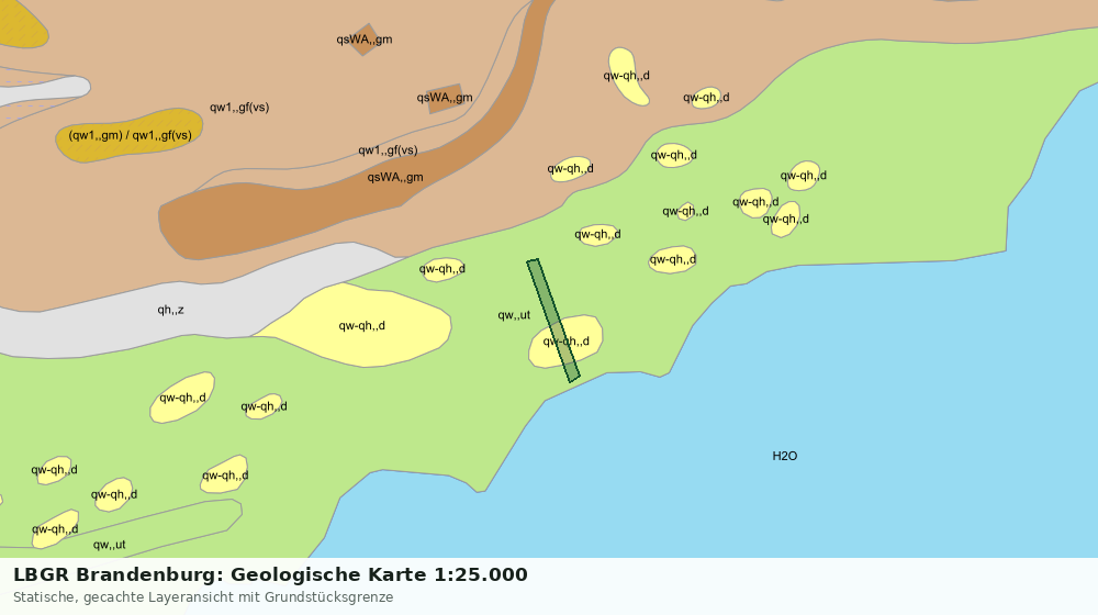 Statische Kartenansicht: LBGR Brandenburg: Geologische Karte 1:25.000