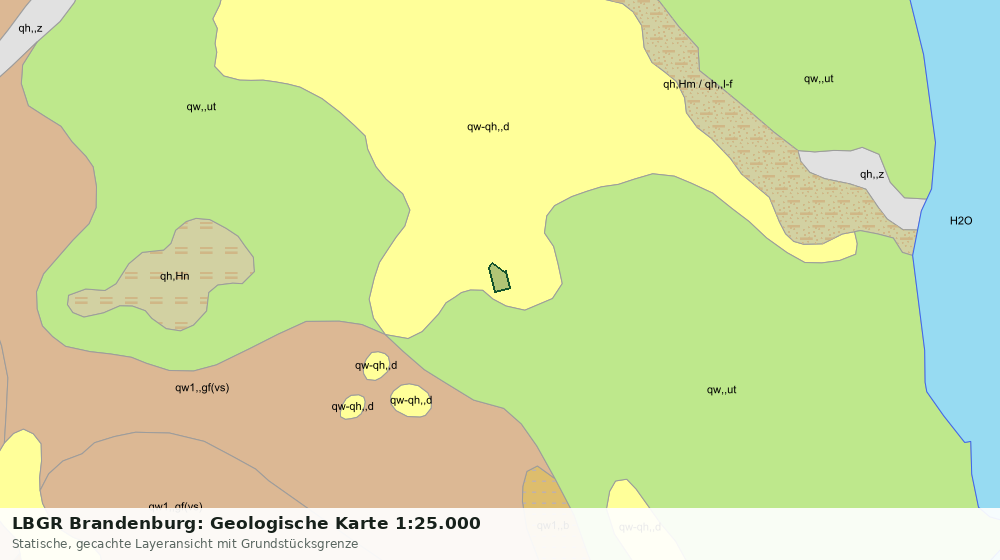 Statische Kartenansicht: LBGR Brandenburg: Geologische Karte 1:25.000