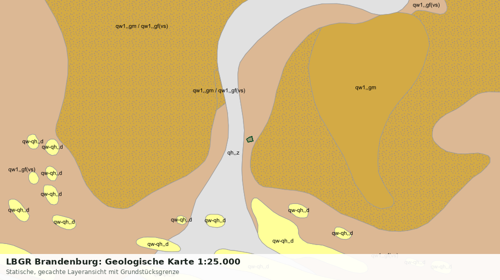 Statische Kartenansicht: LBGR Brandenburg: Geologische Karte 1:25.000