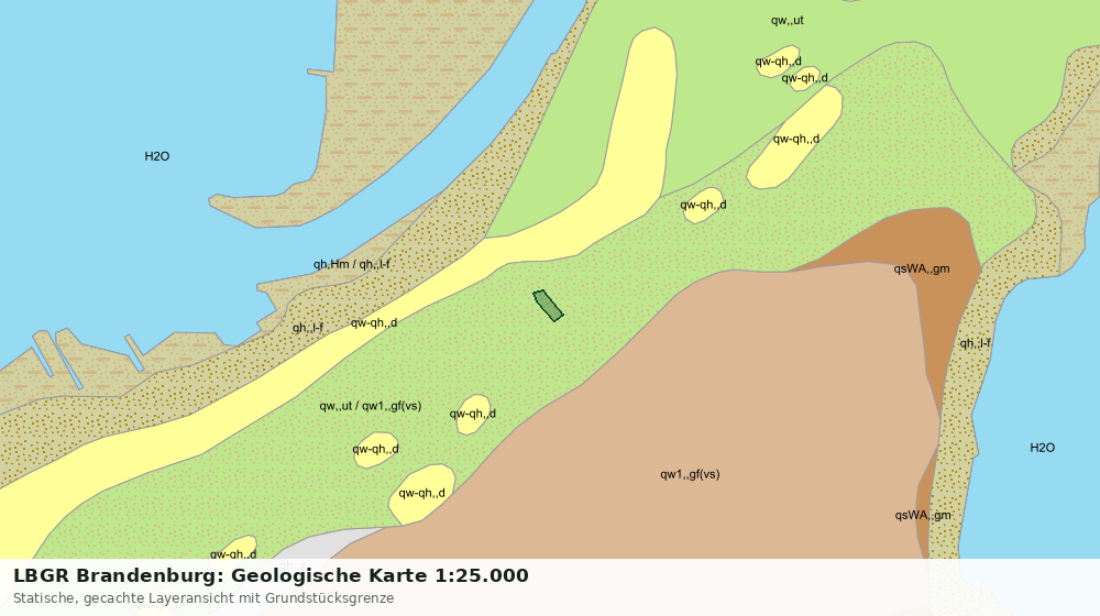 Statische Kartenansicht: LBGR Brandenburg: Geologische Karte 1:25.000