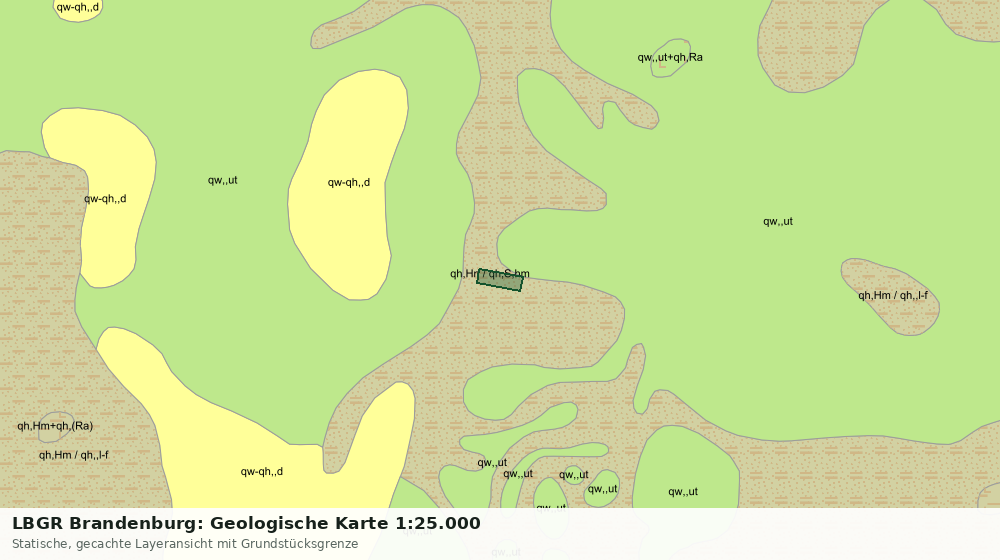 Statische Kartenansicht: LBGR Brandenburg: Geologische Karte 1:25.000