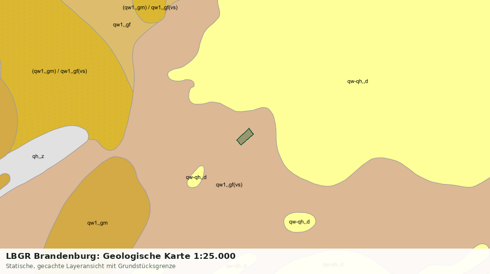 Statische Kartenansicht: LBGR Brandenburg: Geologische Karte 1:25.000