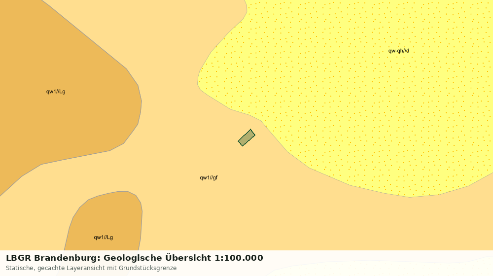 Statische Kartenansicht: LBGR Brandenburg: Geologische Übersicht 1:100.000