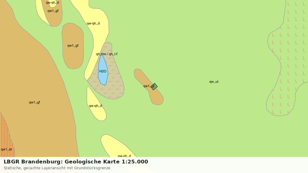 Statische Kartenansicht: LBGR Brandenburg: Geologische Karte 1:25.000