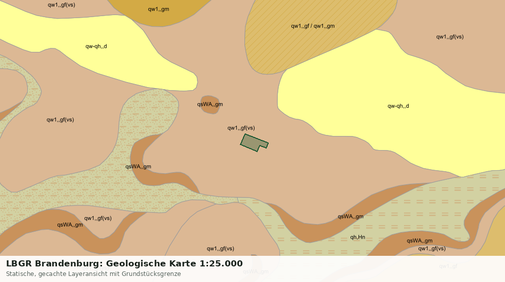 Statische Kartenansicht: LBGR Brandenburg: Geologische Karte 1:25.000