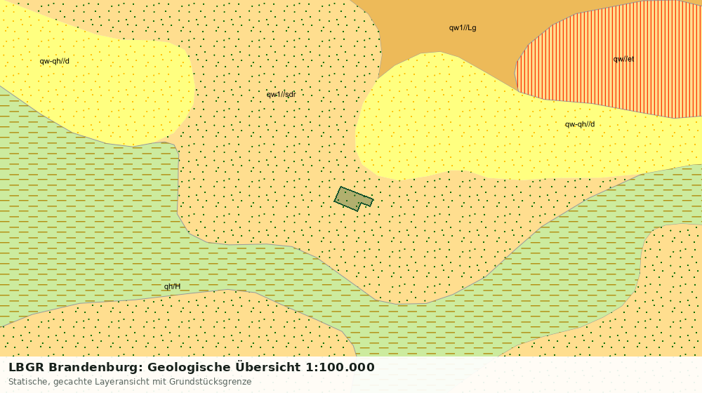 Statische Kartenansicht: LBGR Brandenburg: Geologische Übersicht 1:100.000