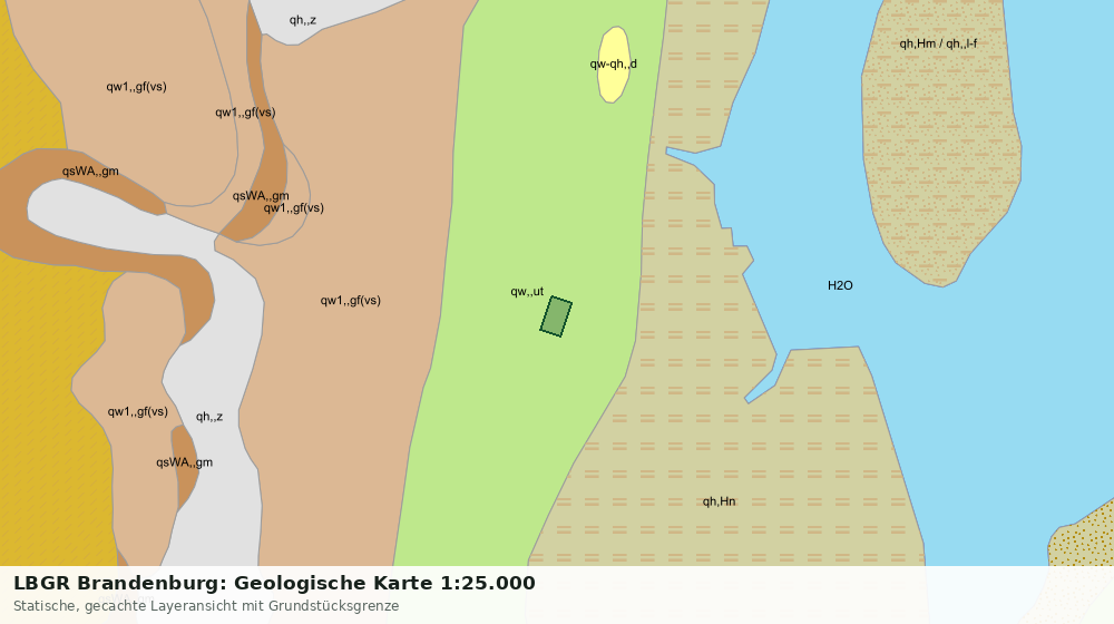 Statische Kartenansicht: LBGR Brandenburg: Geologische Karte 1:25.000