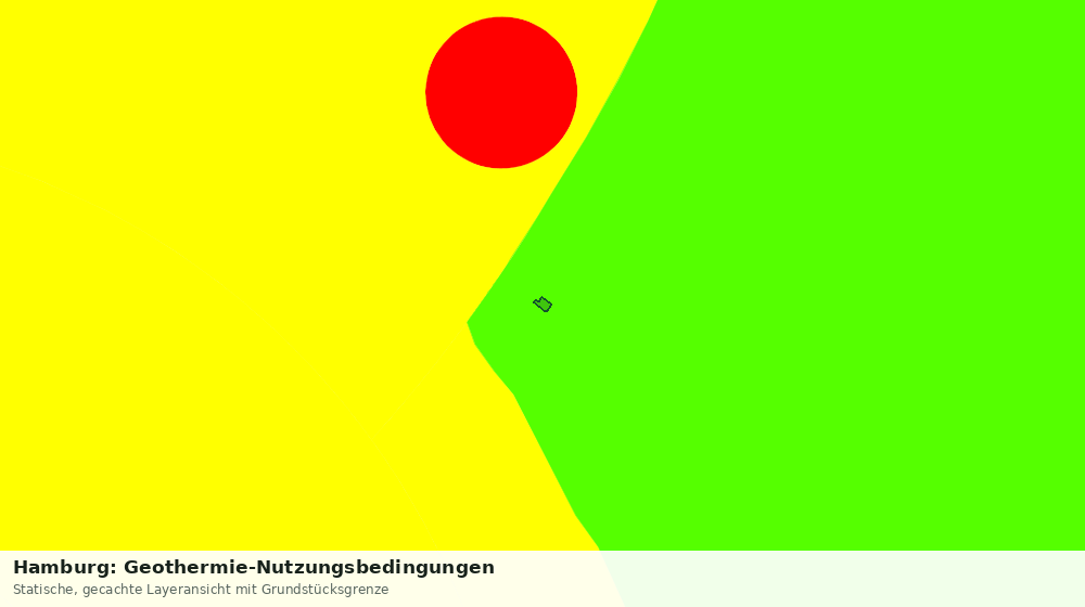 Statische Kartenansicht: Hamburg: Geothermie-Nutzungsbedingungen