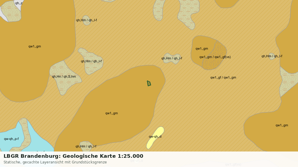 Statische Kartenansicht: LBGR Brandenburg: Geologische Karte 1:25.000