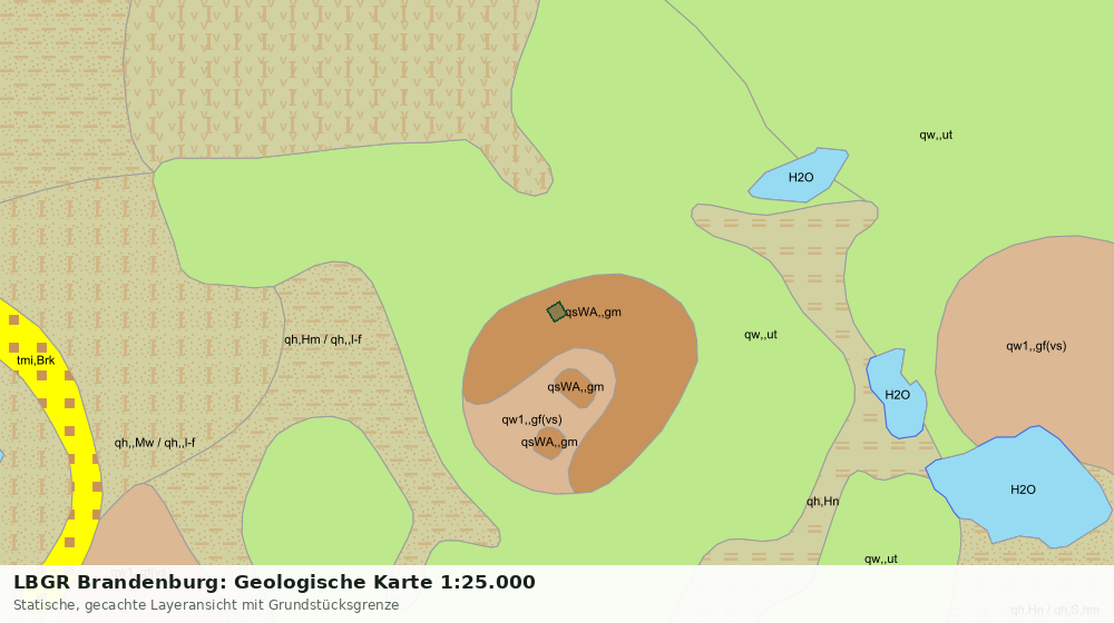 Statische Kartenansicht: LBGR Brandenburg: Geologische Karte 1:25.000