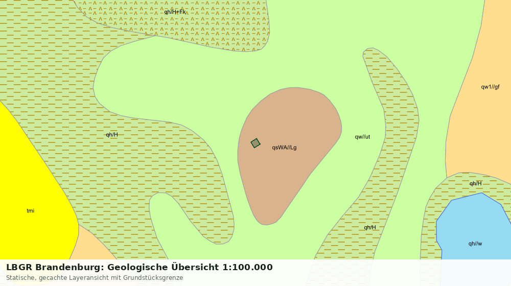 Statische Kartenansicht: LBGR Brandenburg: Geologische Übersicht 1:100.000