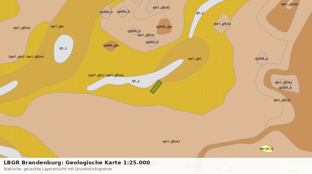 Statische Kartenansicht: LBGR Brandenburg: Geologische Karte 1:25.000