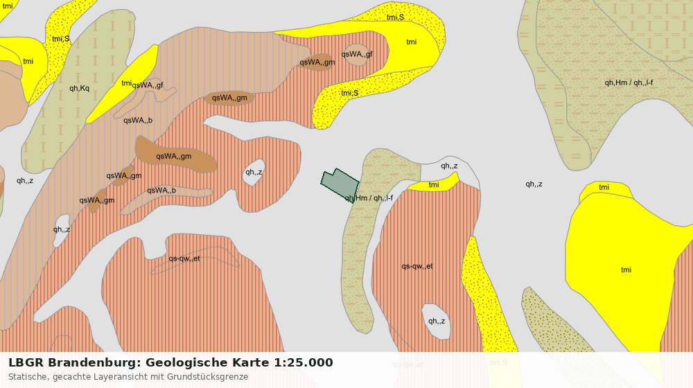 Statische Kartenansicht: LBGR Brandenburg: Geologische Karte 1:25.000