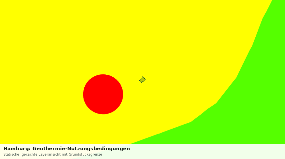 Statische Kartenansicht: Hamburg: Geothermie-Nutzungsbedingungen