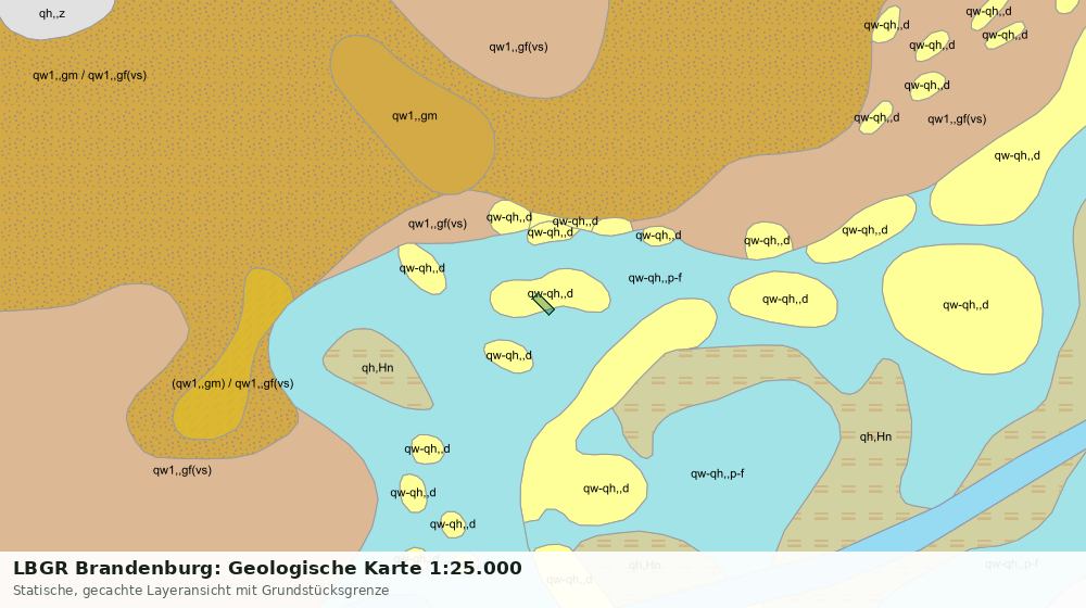 Statische Kartenansicht: LBGR Brandenburg: Geologische Karte 1:25.000