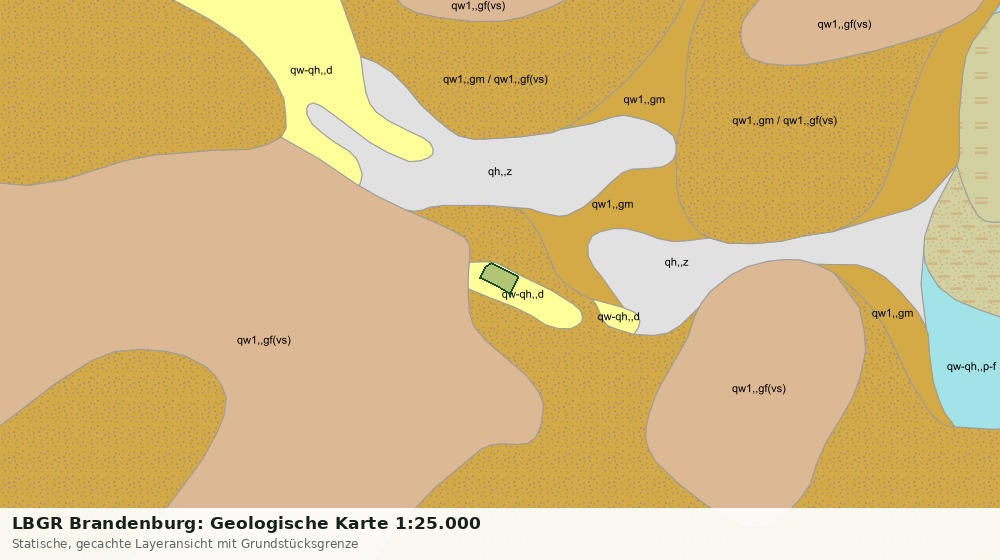 Statische Kartenansicht: LBGR Brandenburg: Geologische Karte 1:25.000