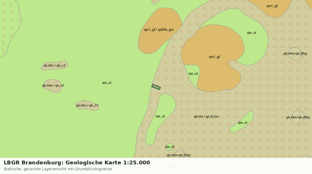 Statische Kartenansicht: LBGR Brandenburg: Geologische Karte 1:25.000